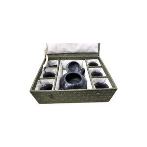 Vintage Yixing Zisha Purple Clay Teapot Set Gongfu Tea Ritual